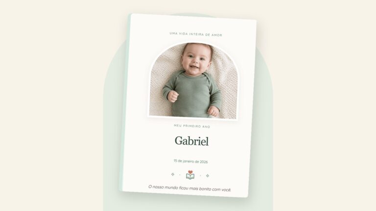 Álbum do Bebê Mês a Mês: Como Montar o Álbum do Primeiro Ano (Digital e Para Imprimir)