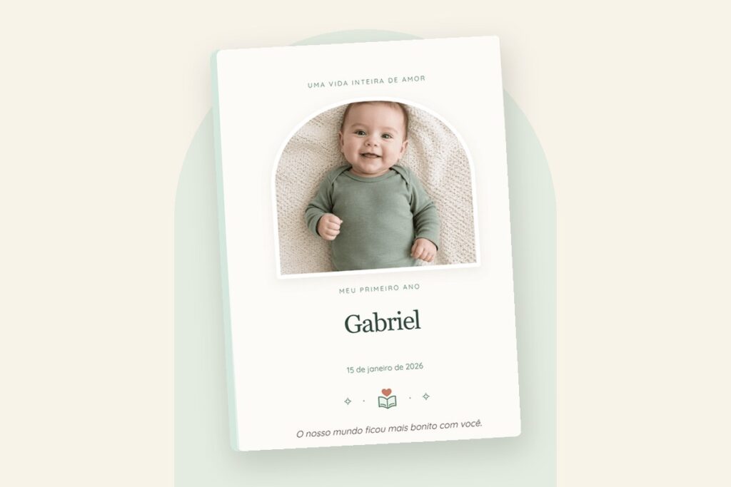 Álbum de mesversário Memórias do Bebê